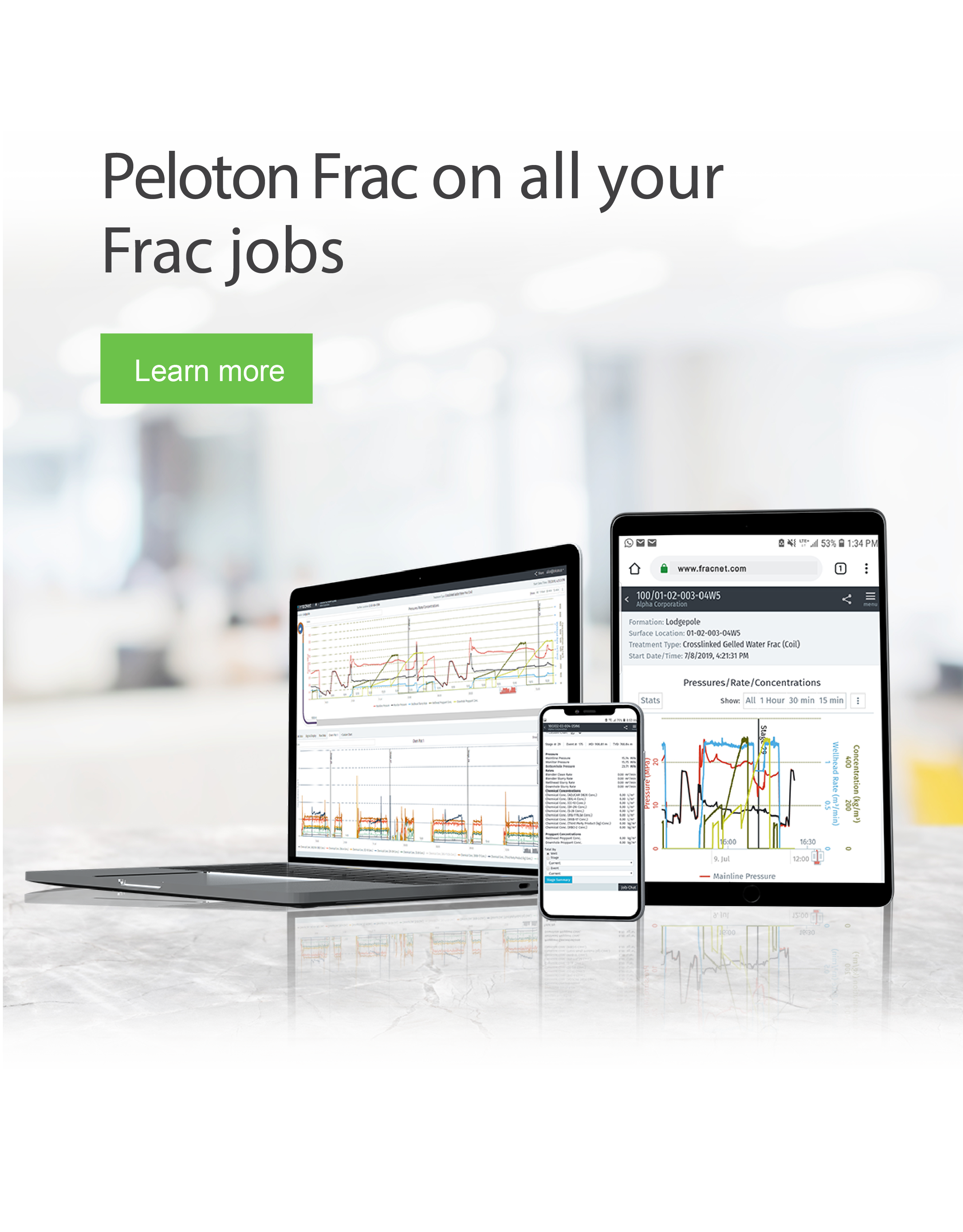 Peloton Frac on all your Frac jobs